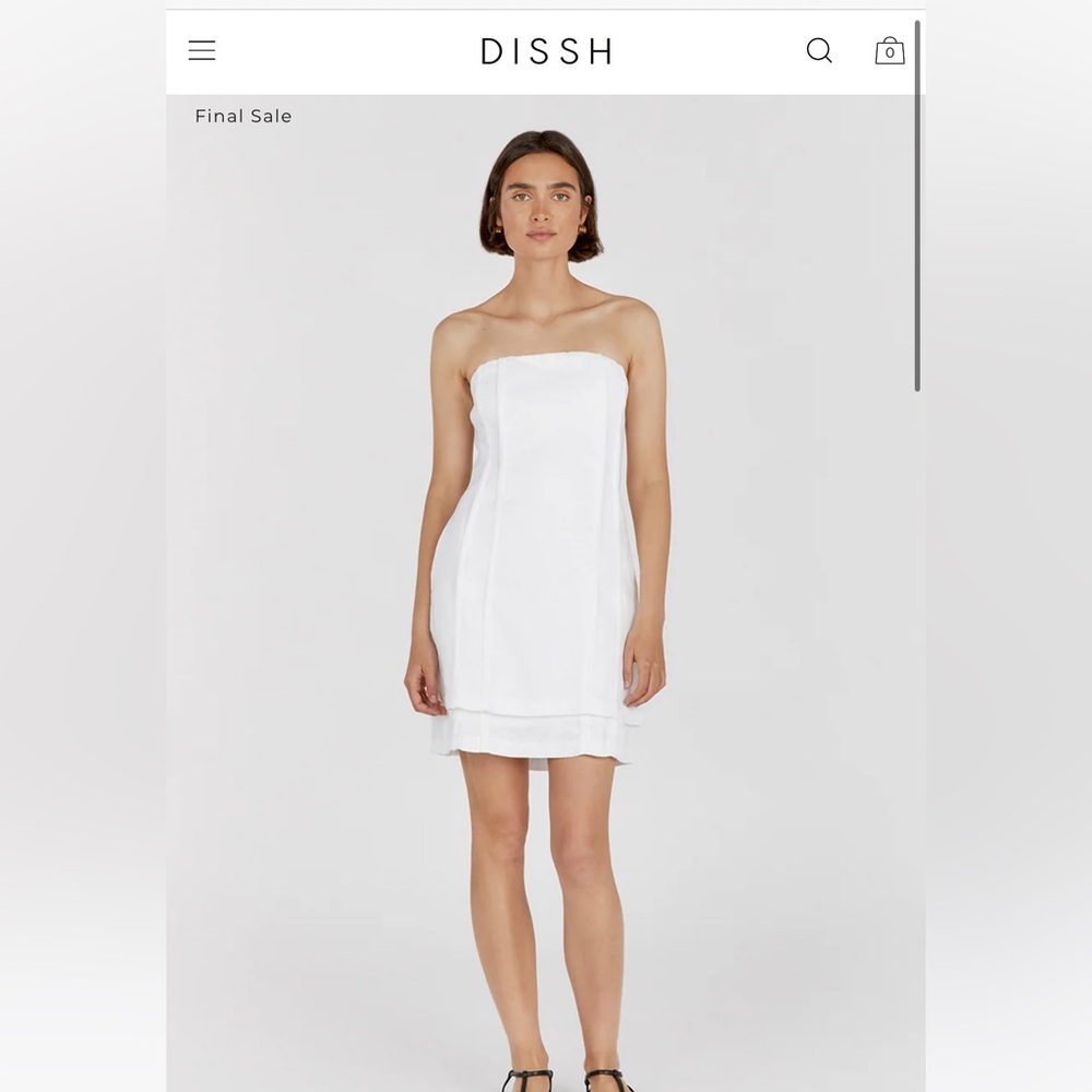 Dissh linen mini dress brand new